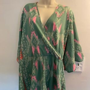 Elan Sage and Pink Romper